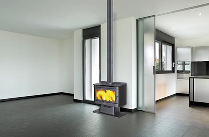 Nectre wood fireplace