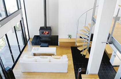 Nectre wood fireplace